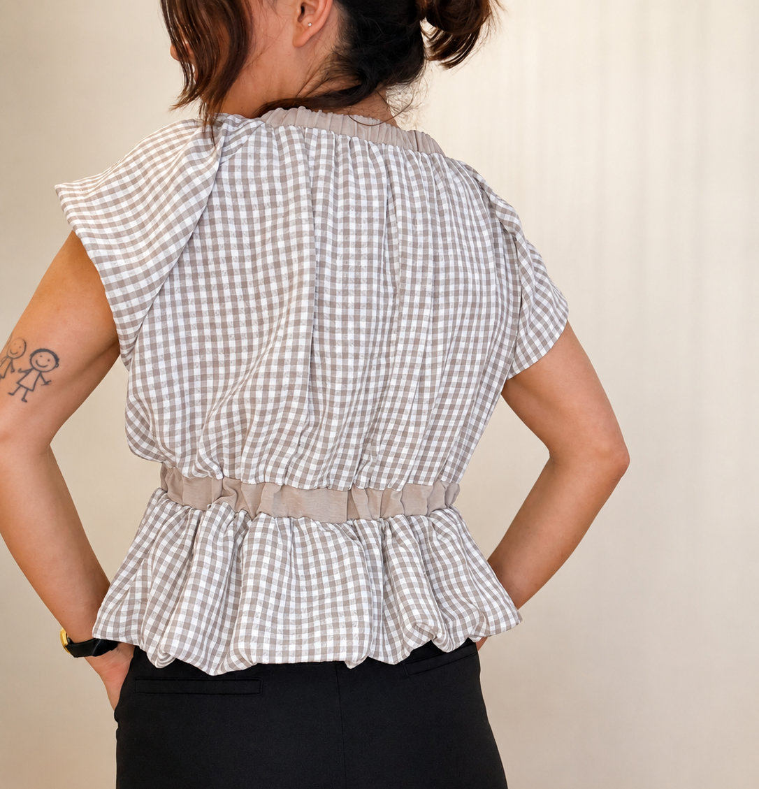 Blusa Vichy Volantes