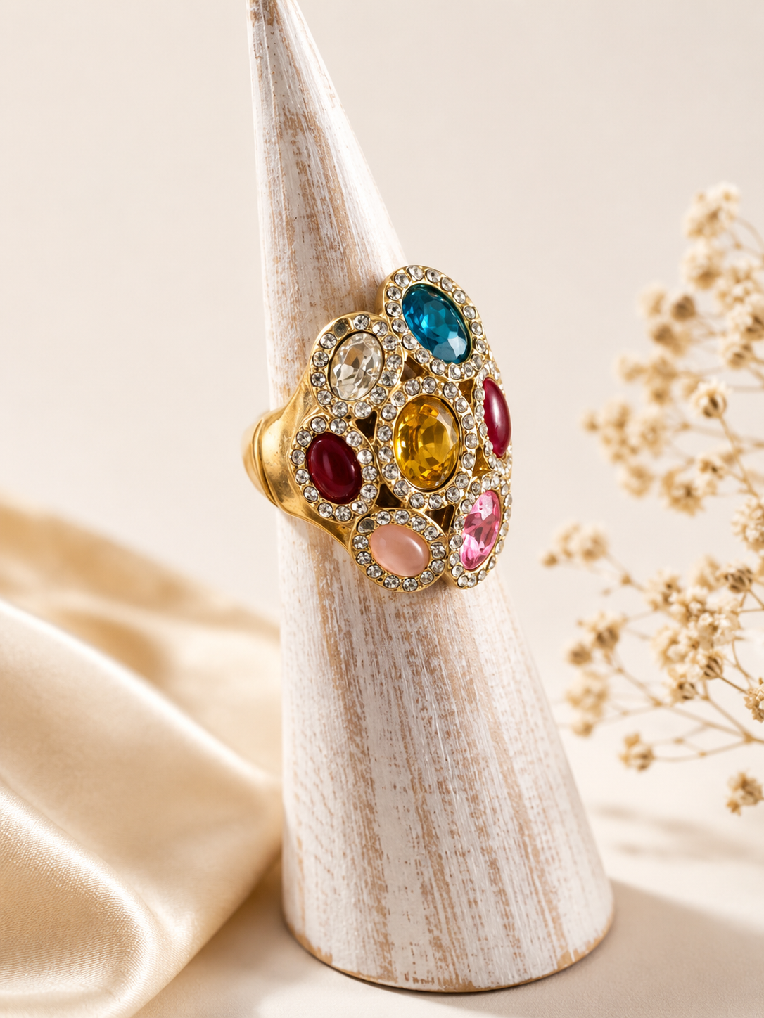 Anillo Cóctel Multicolor