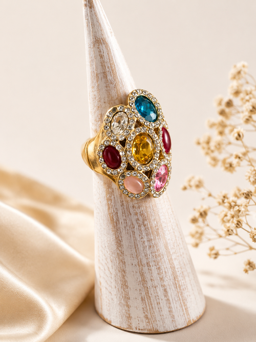Anillo Cóctel Multicolor