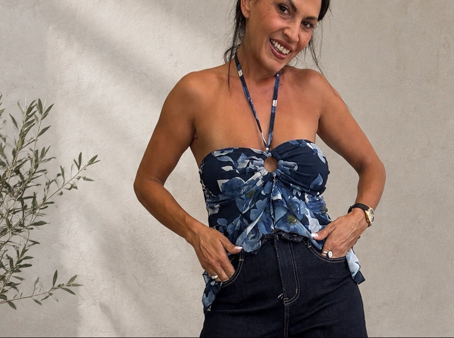 Top Halter Floral