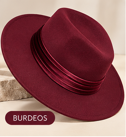 Sombrero fedora de paño