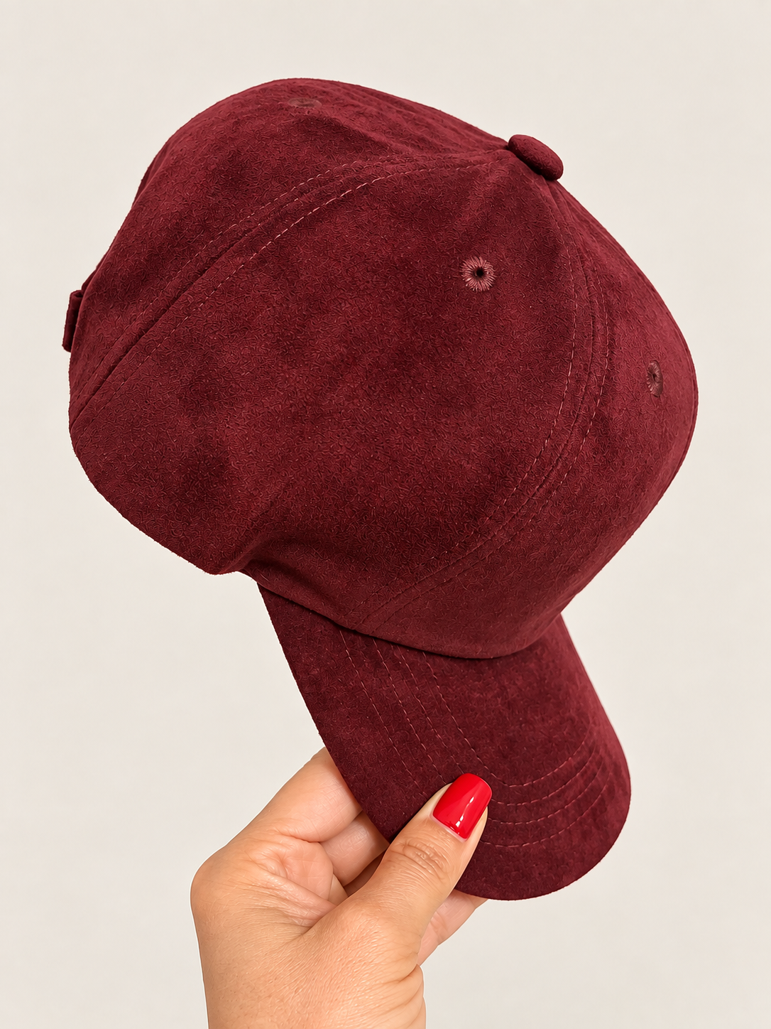 Gorra efecto piel de melocotón