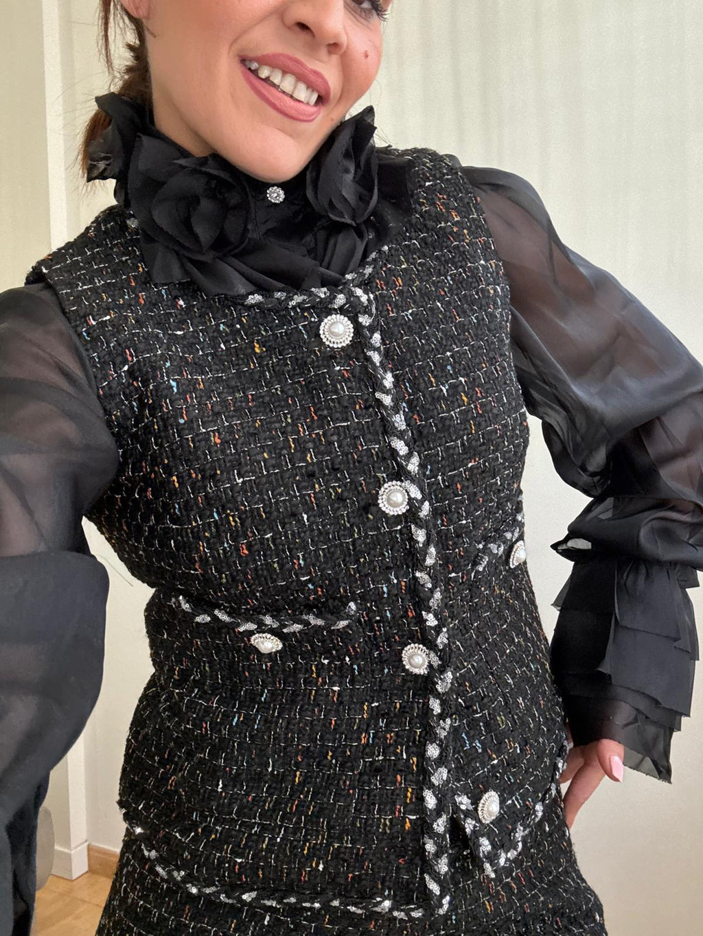 CONJUNTO TWEED PERLAS