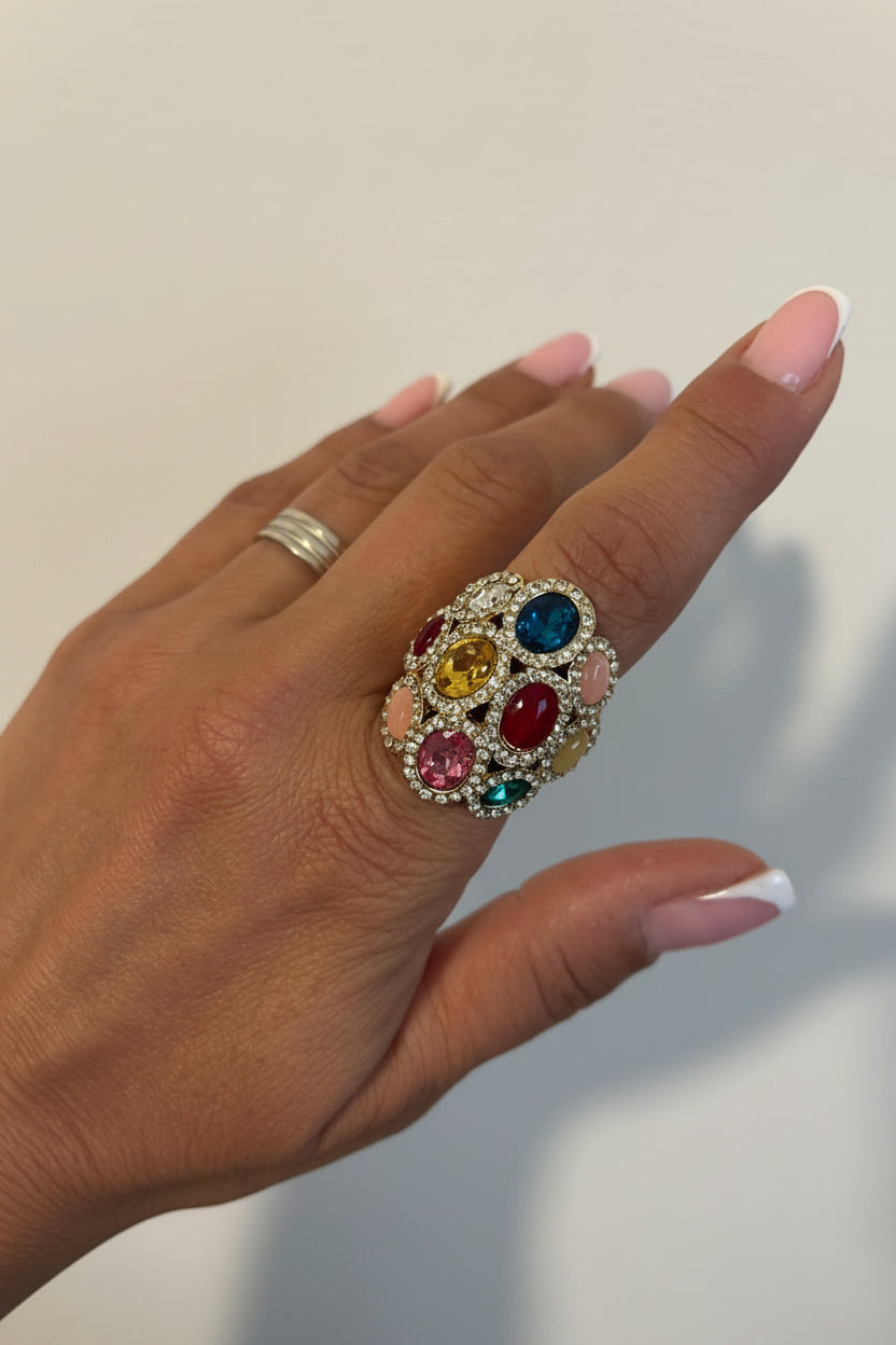 Anillo Cóctel Multicolor