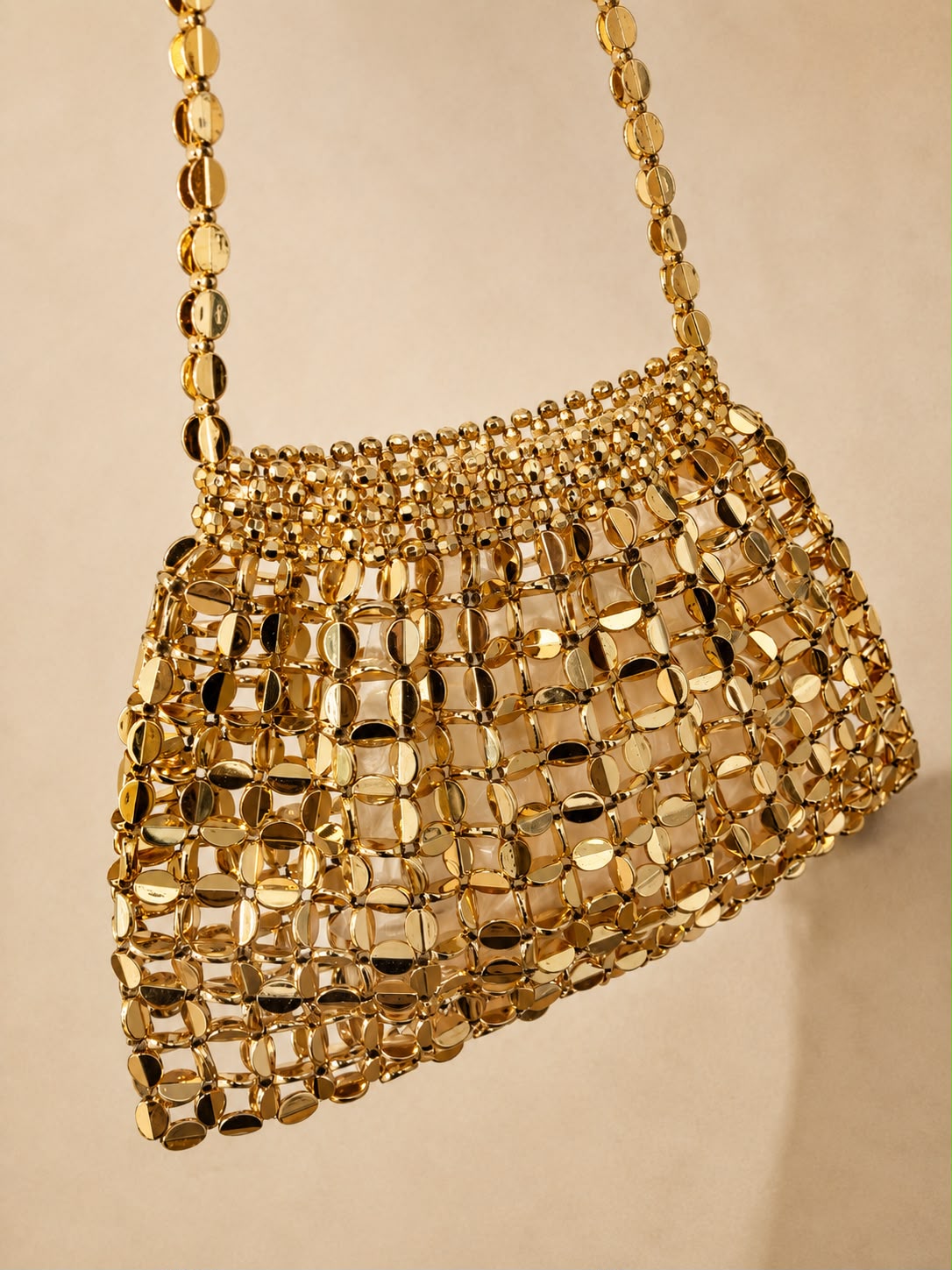 Bolso Malla Dorado