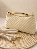 Bolso Clutch Rafia Dorado