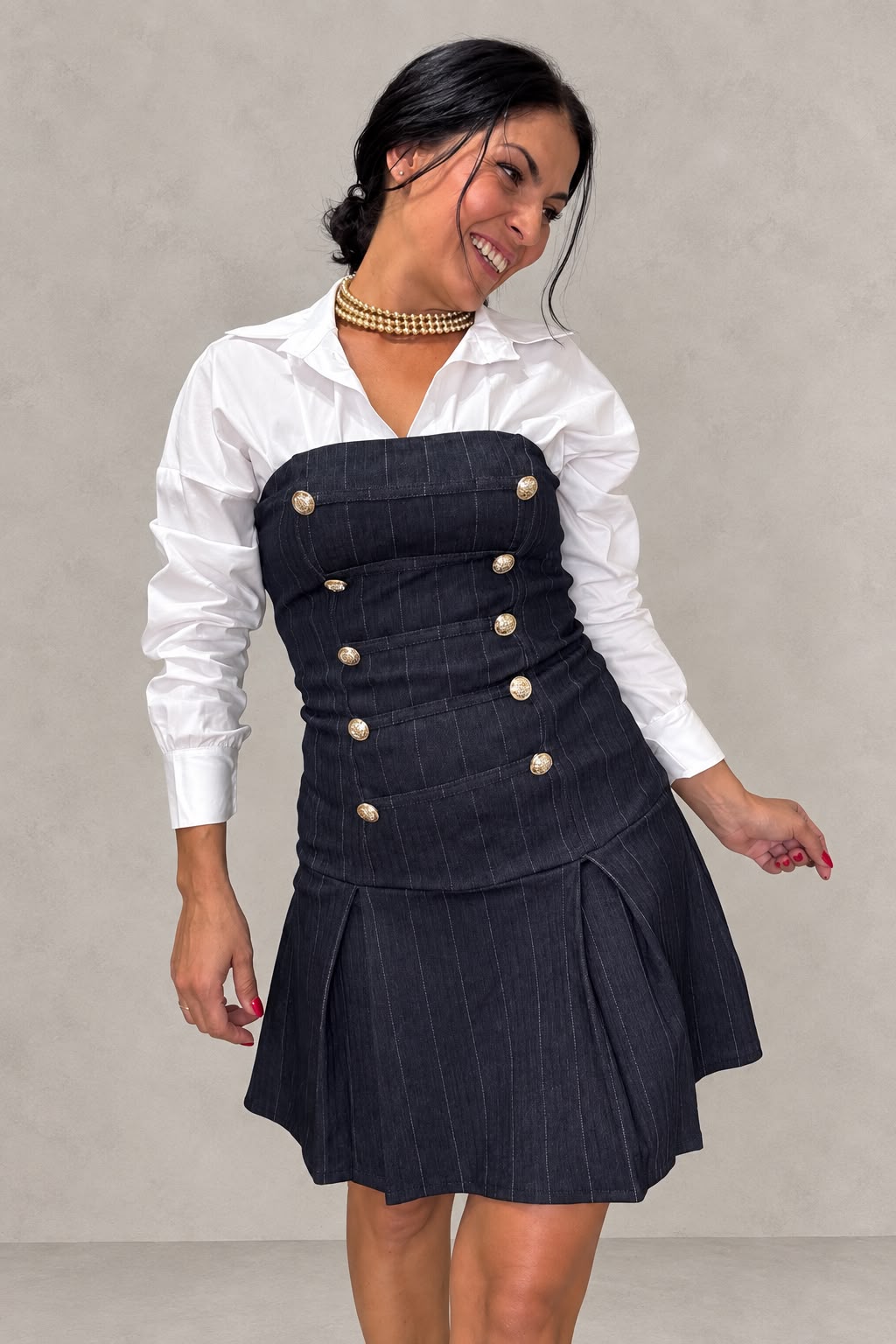 Vestido Efecto Denim