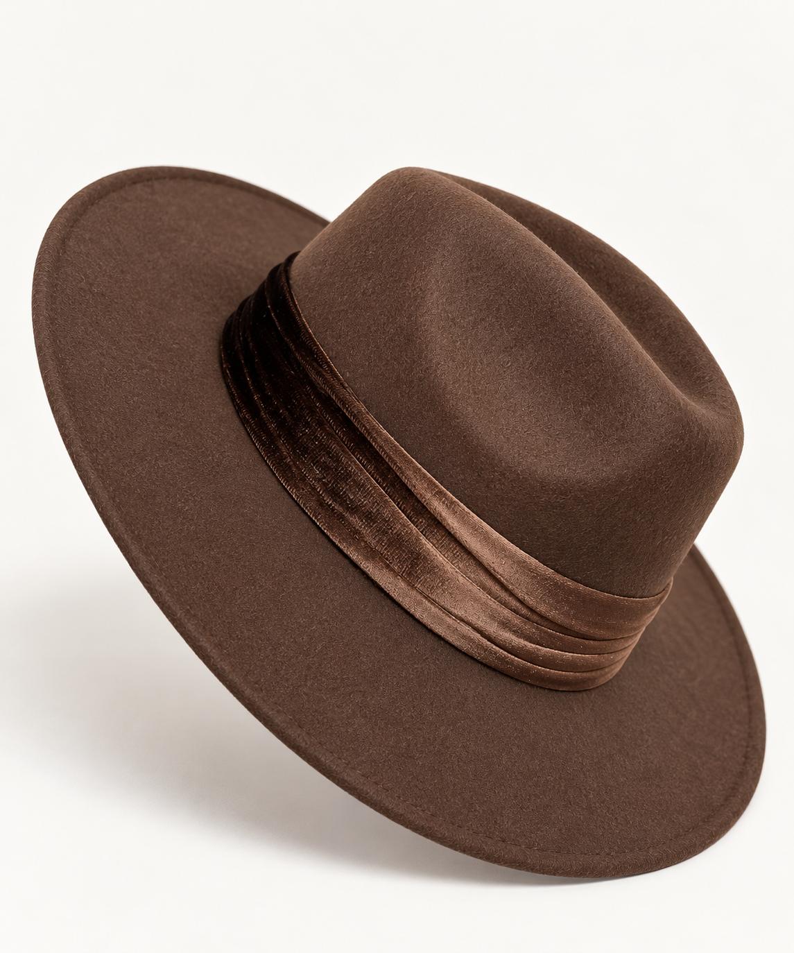 Sombrero fedora de paño