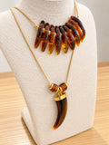 Collar de resina efecto carey