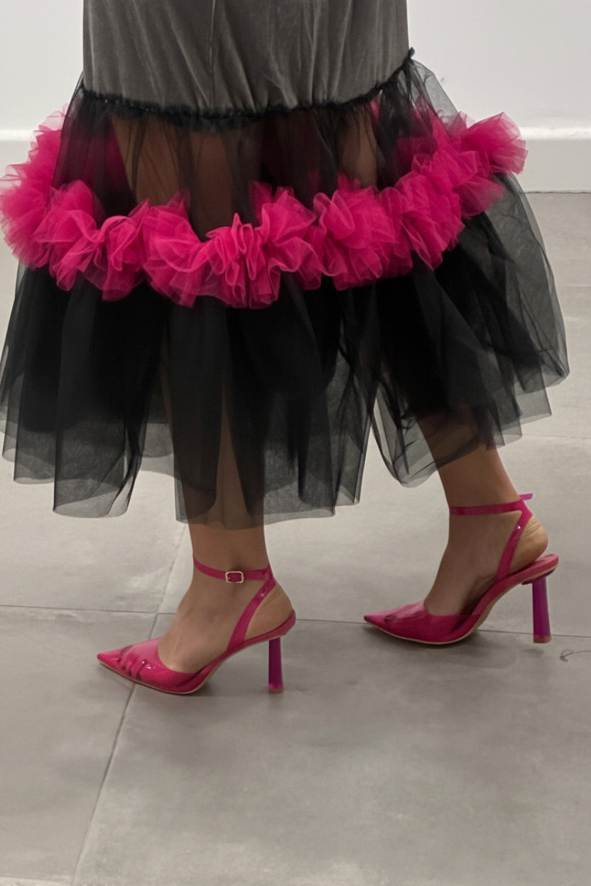 Sandalia Vinílica Fucsia