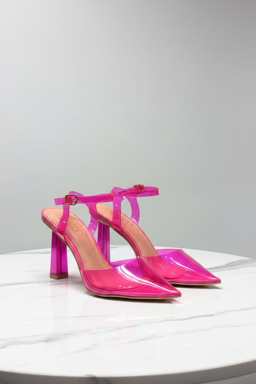 Sandalia Vinílica Fucsia