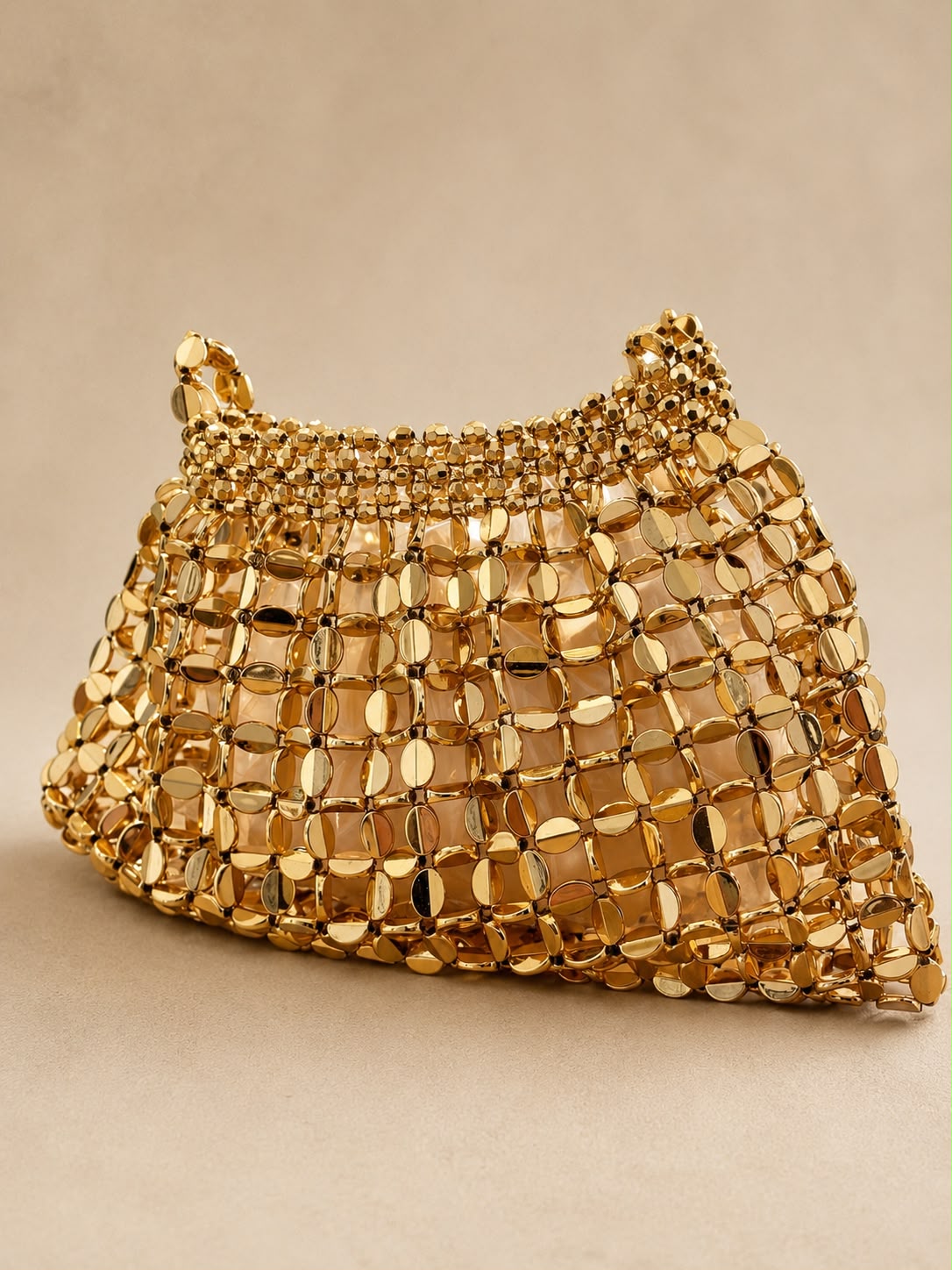 Bolso Malla Dorado