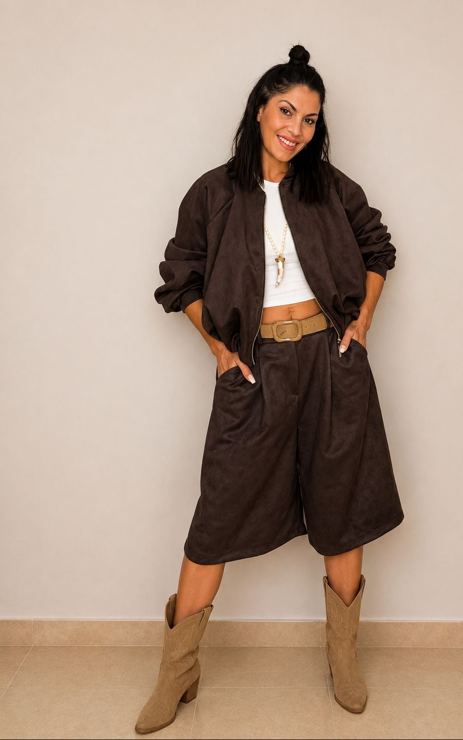 Set Bomber + Bermuda Velvet
