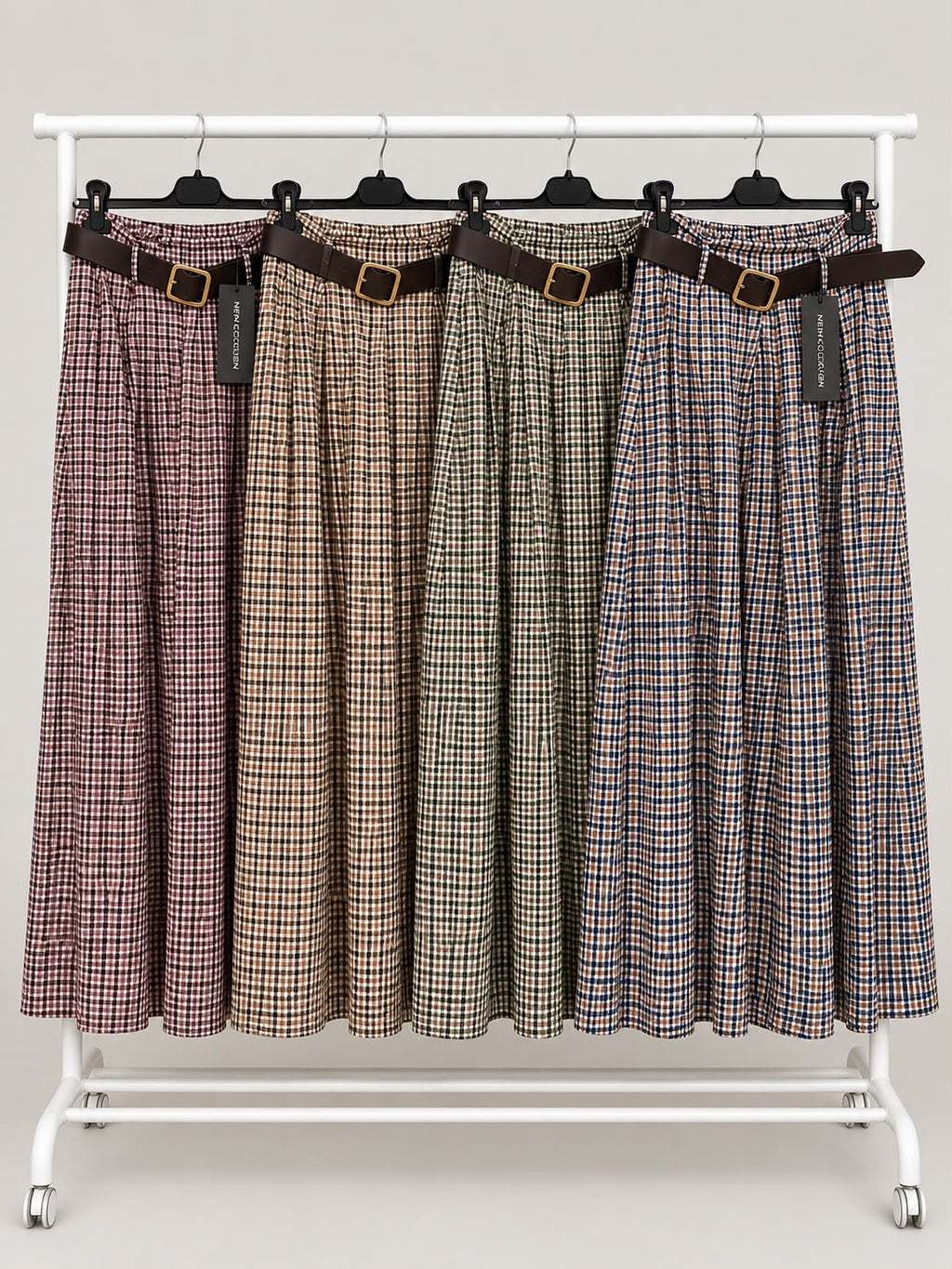 Pantalón Wide Leg Cuadros